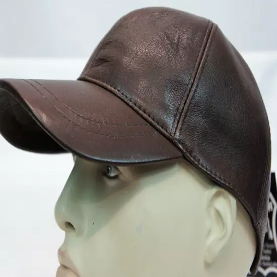 New 100% Genuine Real Lambskin Leather Baseball Cap Hat Sport Visor 31 COLORS