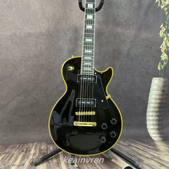 Custom Les Paul Electric Guitar Vintage 1956 Black Beauty P90 pickup 6 strings