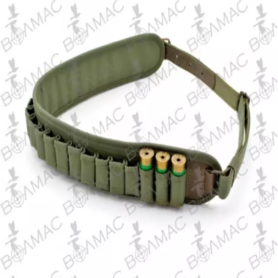 NATO Quality Cartridge Belt Shotgun Shell Holder Bandolier Khaki 16-12Ga. 