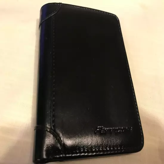 Very Nice Bi Fold Wallet Black Leather Ferricos 2 memory card holders