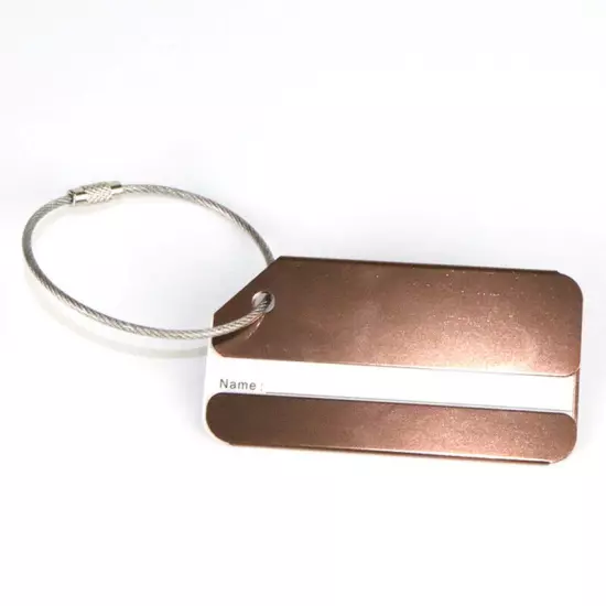 Travel Aluminium Plane Luggage Tags Suitcase Label Name Address ID Baggage Tag ^