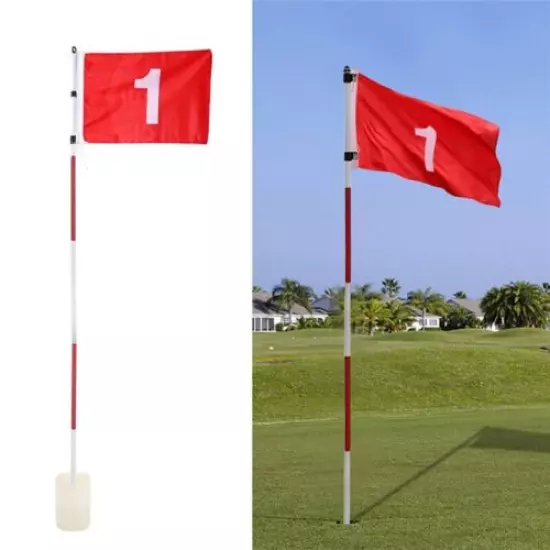 Golf Practice Golf Hole Pole Cup Flag #1 Stick Putting Green Flagstick US Stock