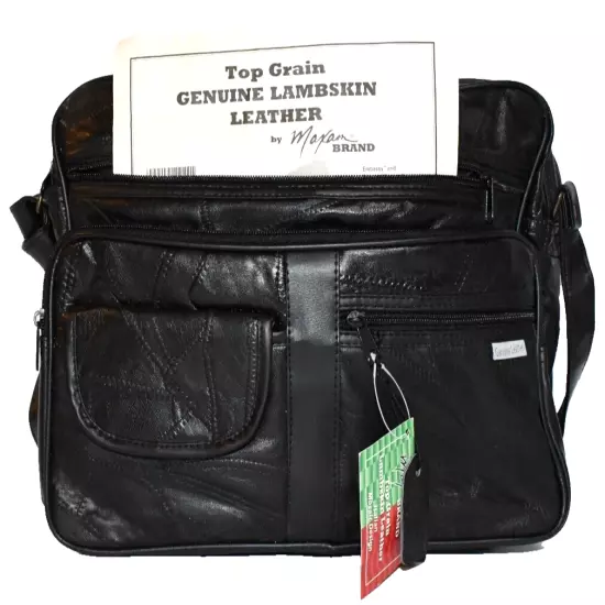 NWT MAXAM Tote Bag Briefcase Laptop Bag LUL14 Genuine Top Grain Lambskin Leather