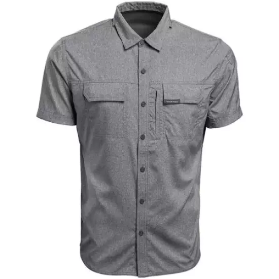 VORTEX Men's Hammerstone UPF 50 Sun Protection Button-Down Short Sleeve Shirt