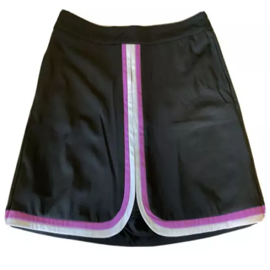 LADY HAGEN GOLF SKORT,FRONT & BACK POCKETS,ZIP CLOSURE,SZ.10,COLOR BLACK/PURPLE