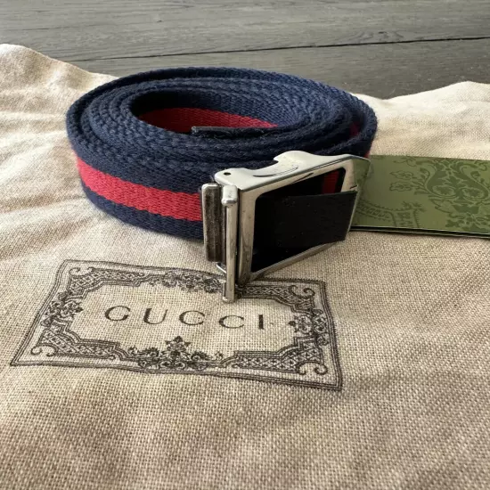 Gucci Sylvie Web knit belt size 105, 42