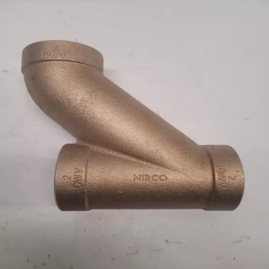 Nibco 812 2"x2"x2" DWV Long Turn Tee WYE Cast Bronze