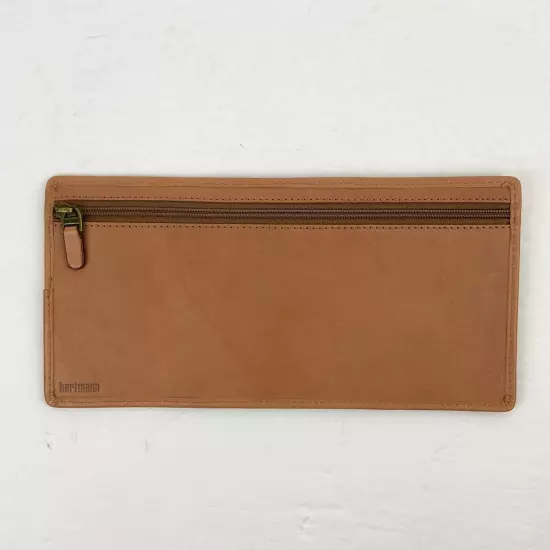 NEW Hartmann Belting Leather Travel Passport ID Case Holder Sleeve Tan + TN Logo