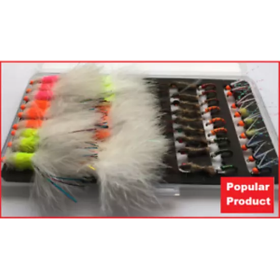 54 Hothead Box (Slimline Slot foam box included)Fishing Flies,Trout Flies