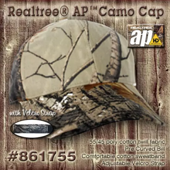 6 Awesome Realtree® Camo Hunting Club Hats with YOUR Club Name (Embroidery)