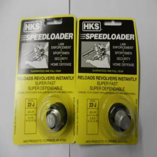 HKS Speedloader; 22J; 6-Shot 22LR; S&W 34 35 43 63; 2 Pk; Fast & Dependable