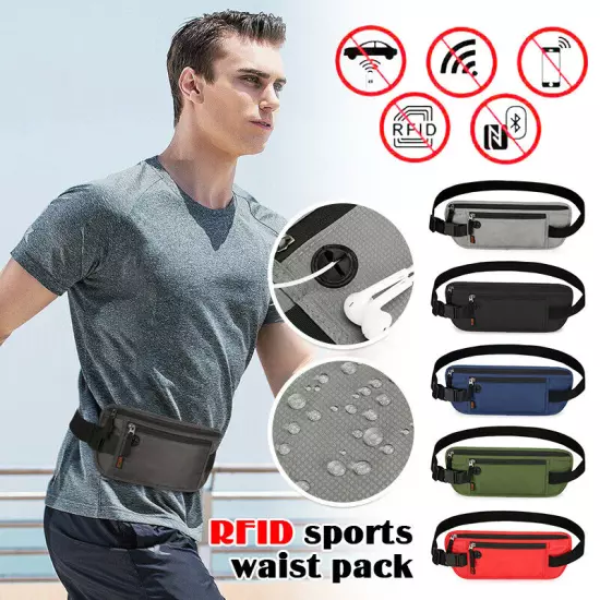 Travel Money Belt RFID Blocking Sports Waist Bag Fanny New Pack Hidden Wallet