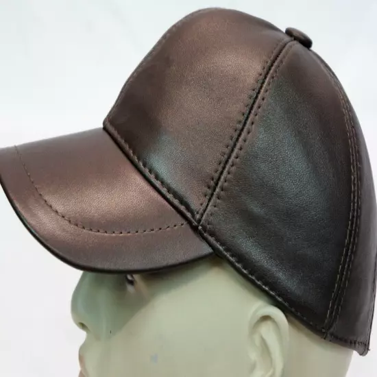 New 100% Genuine Real Lambskin Leather Baseball Cap Hat Sport Visor 31 COLORS