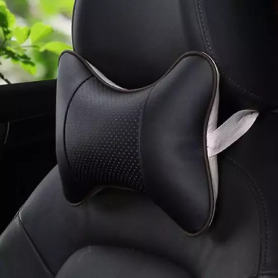 Car Neck Pillows Both Side Pu Leather Headrest For Head Pain Car Pillow C7X2