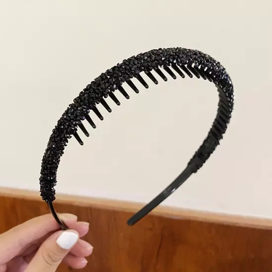 Women Rhinestones Antislip Hairband For Women Crystal Headband Hair Band Hoop