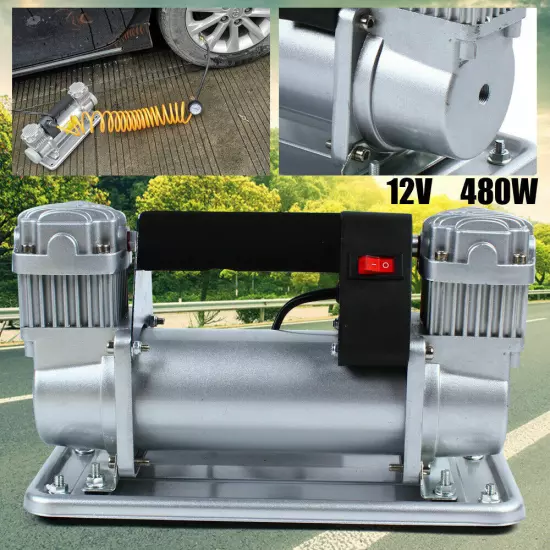 12V 150 PSI Heavy Duty Portable Air Compressor, Car Tire Inflator Electric Pump