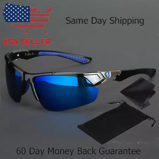 Polarized HD Sport Wrap Men Cycling Golf Ski Sunglasses Fishing Driving Glasses