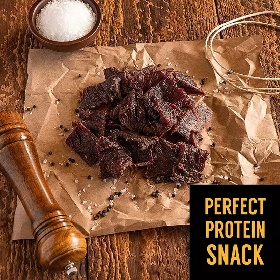 Zero Sugar Keto Friendly Beef Jerky, Black Pepper, 2.2