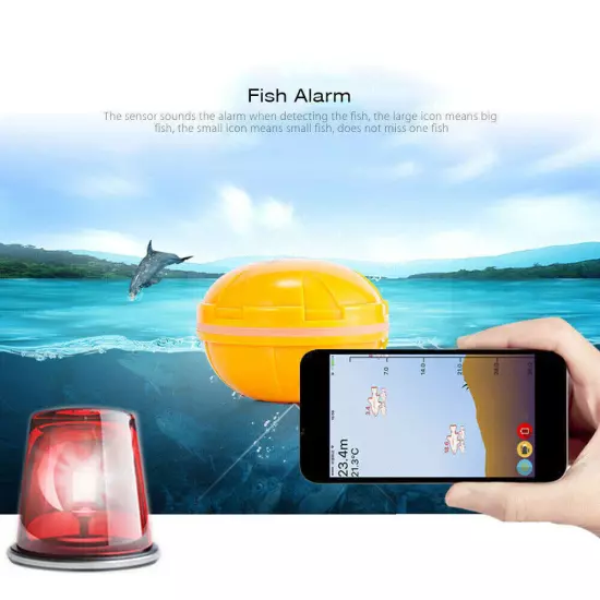 Smart Wireless Fish Finder Remote Sonar Sensor Fishing Detector Phone Visual 