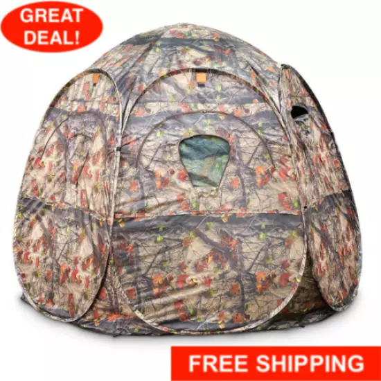 Guide Gear 6-panel Spring Steel Hunting Blind Super Magnum Steel Frame Outdoor