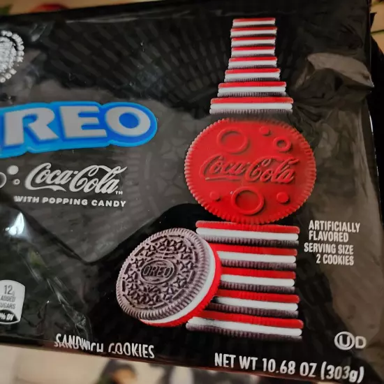 (2) packs of OREO Coca-Cola Coke Cookies Sandwich Limited Edition 10.68oz 2024 