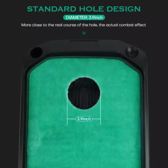 Golf Putting Green Golf Trainer Aid Practice Mat Training Auto Ball Return -Home