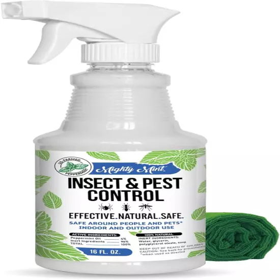 Mighty Mint 16 Oz Peppermint Oil Insect & Pest Spray - for Spiders, Ants, and Mo