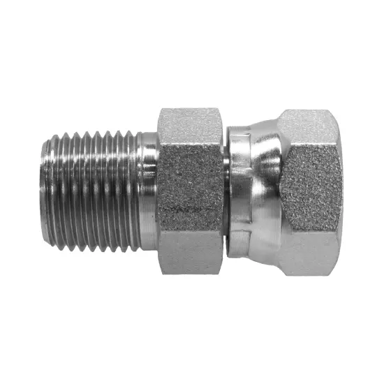 1404-04-04 Hydraulic Fitting 1/4" Male Pipe x 1/4" Female Pipe Swivel Straight