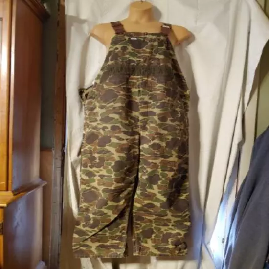 Vintage Carhartt Overalls Duck Camo 46x30