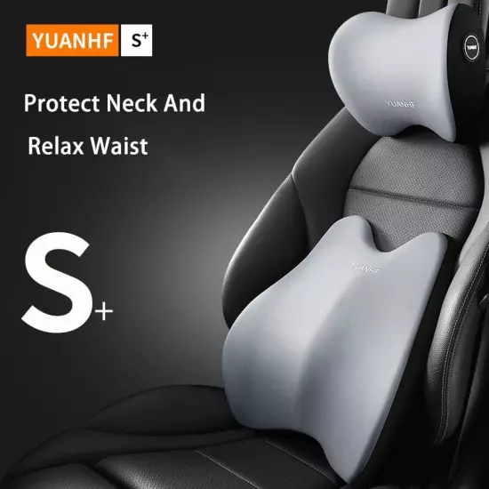 Car Headrest Neck Pillow Lumbar Support Seat Lumbar Cushion Backrest Rest Pillow