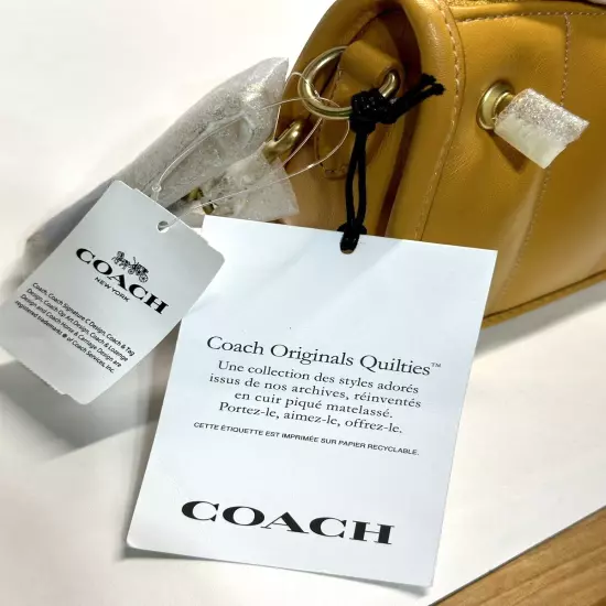 COACH Swinger 20 With Pillow Quilting in Buttercup Nappa Leather NEW C3490