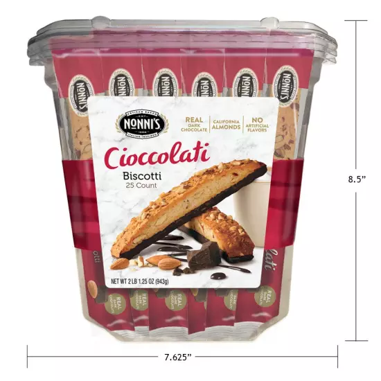 Biscotti Value Pack with Larger Cookies, Cioccolati, Red, Cioccolati Hazelnut, 3