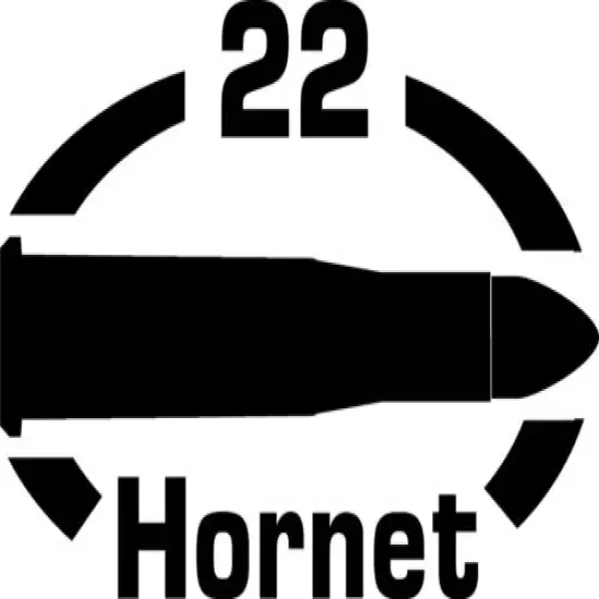 22 hornet varmint Rifle Ammunition Bullet exterior oval decal sticker car