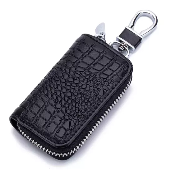 Mini Key Holder for Car Keys Wallet Pouch Bag Premium Leather Keychain Housekeep