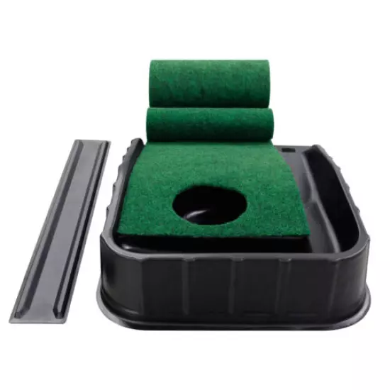 Golf Putting Green 7.33FT*1FTPuttingTrainer Mini Golf Mat with Auto Ball Return