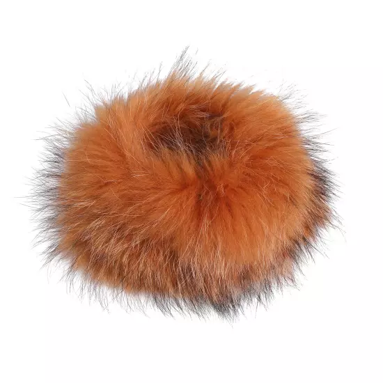 Women's Headband Genuine Raccoon Fur Knitted Neck Warmer Furry Fur Hairband