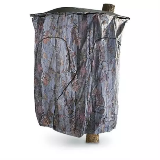 Universal Tree Stand Blind Kit Deer Hunting Big Game Camo Cover 3 Windows Stakes