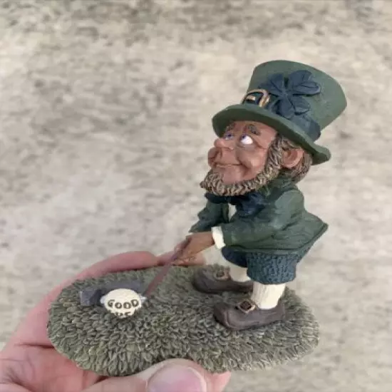 Finnians Miles O'Swing Golf Figurine Retired Irish Blarney Stone Golfer❤️sj11h5s