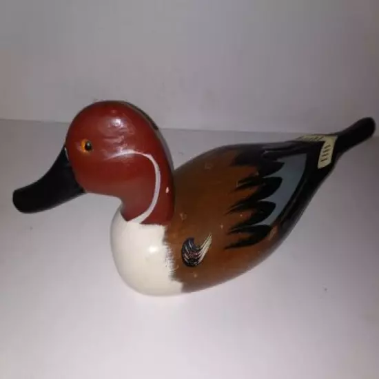 Vintage Hand Carved Wooden Decoy Duck