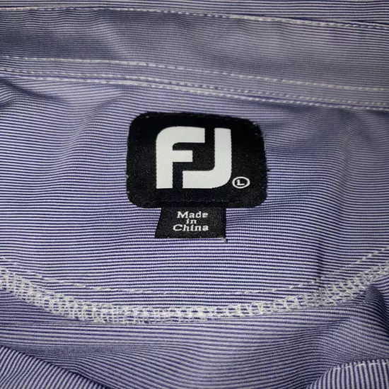 FootJoy FJ Men's Golf Polo Shirt LARGE Stretch Short Sleeve Poly Blend LOGO