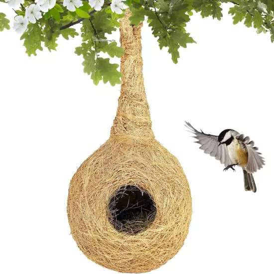 Safest Round Organic Bird Nest house Purely Handmade Love Birds/Sparrow