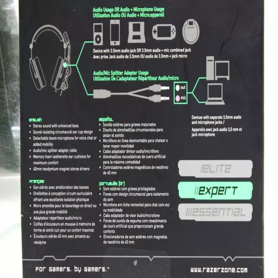 Razer BlackShark Expert Stereo 2.0 Gaming Headset with Analog Connectivity