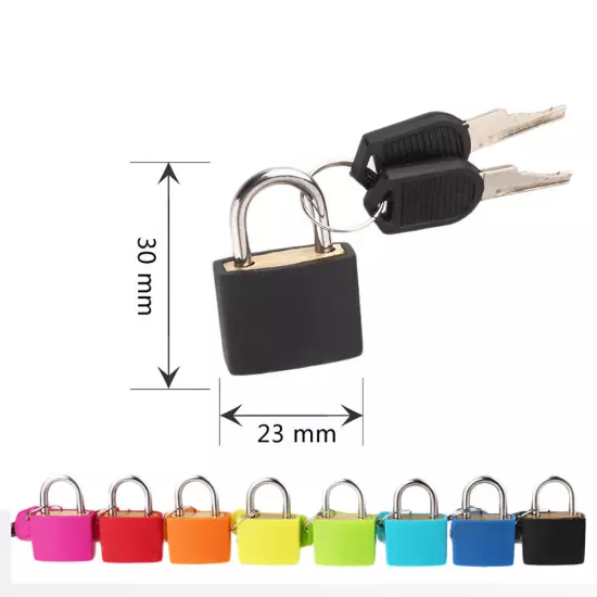 Suitcase Lock Mini Padlock with Key Small Locks for Schoolbag Backpack Luggage