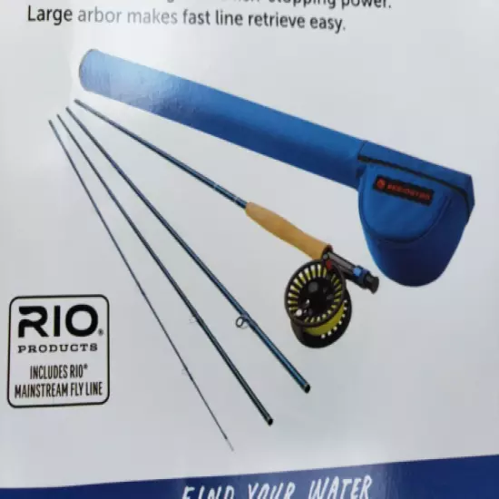 Redington Crosswater 4 Piece Fly Rod Combo Outfit 5wt 9ft Blue Carry Case NEW