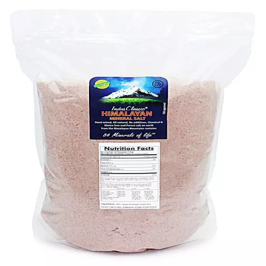 IndusClassic Himalayan Edible Pink Cooking Sea Salt - Fine Grain (0.5mm to 1mm)