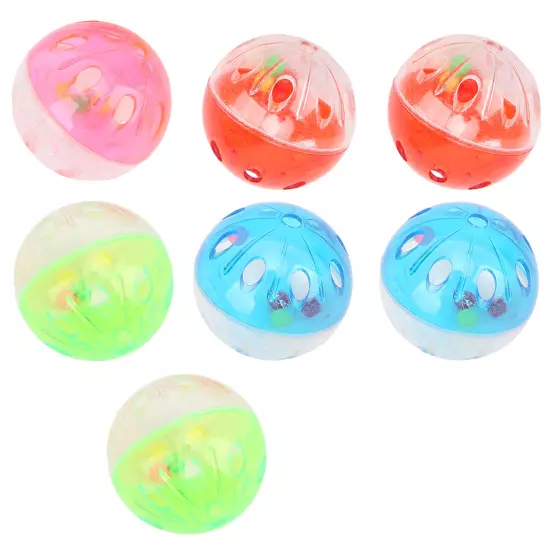 10pcs Bird Toys Ball Colorful Plastic Bird Jingle Balls Cage Accessories