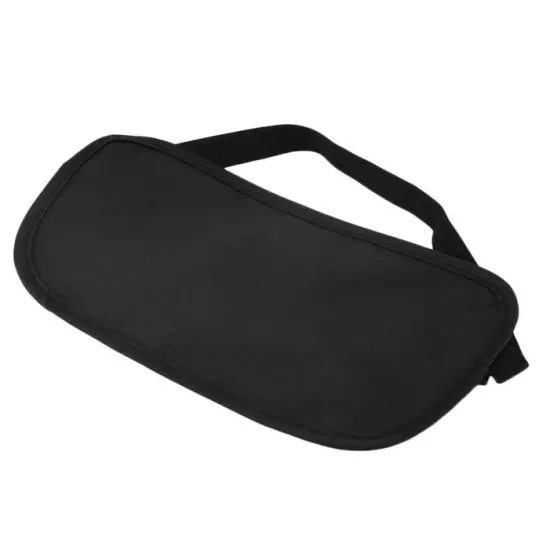 Black Travel Waist Pouch for Passport Money Belt Bag Hidden Security Wallet Us