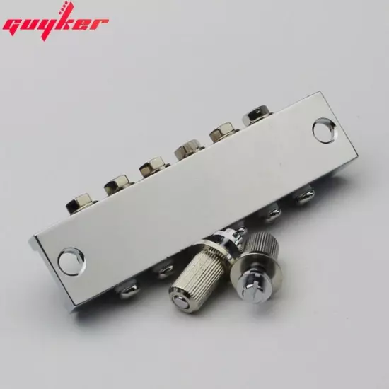 Chrome 6 String Guitar Bridge Roller Bridge For Guitar Mosrite Style Bridge