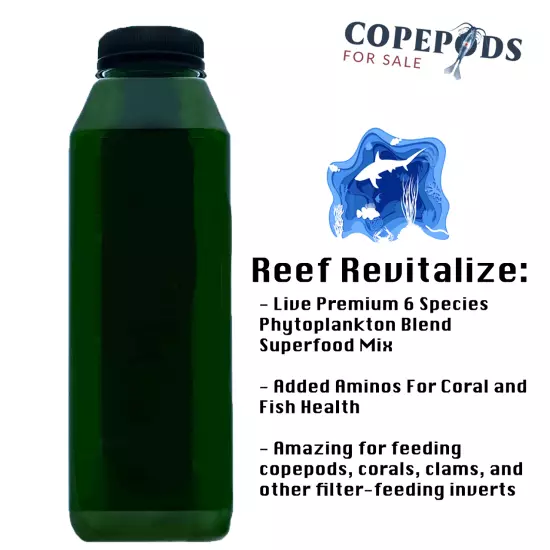 Reef Revitalize 32oz – Free Fast Shipping! – Premium Live Phyto Blend - Aminos!