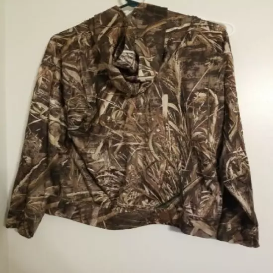 Realtree Mens Medium Hoodie Sweatshirt Light Camo Fast Ship Hunting season